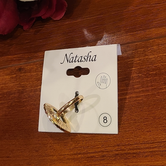 Natasha Blue Stone Ring Size 8 - Picture 4 of 5